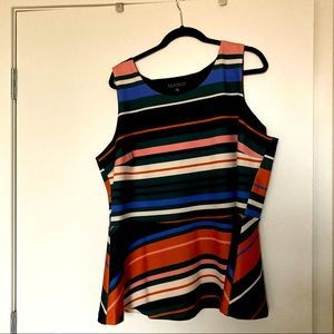 Eloquii stripped peplum top